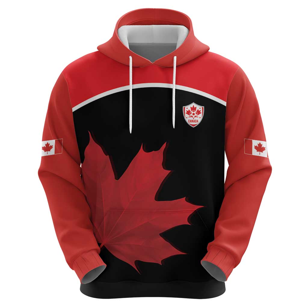 Personalized Canada Soccer Hoodie Maple Leaf and Map Style - Wonder Print Shop