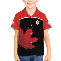 Personalized Canada Soccer Kid Hawaiian Shirt Maple Leaf and Map Style - Wonder Print Shop