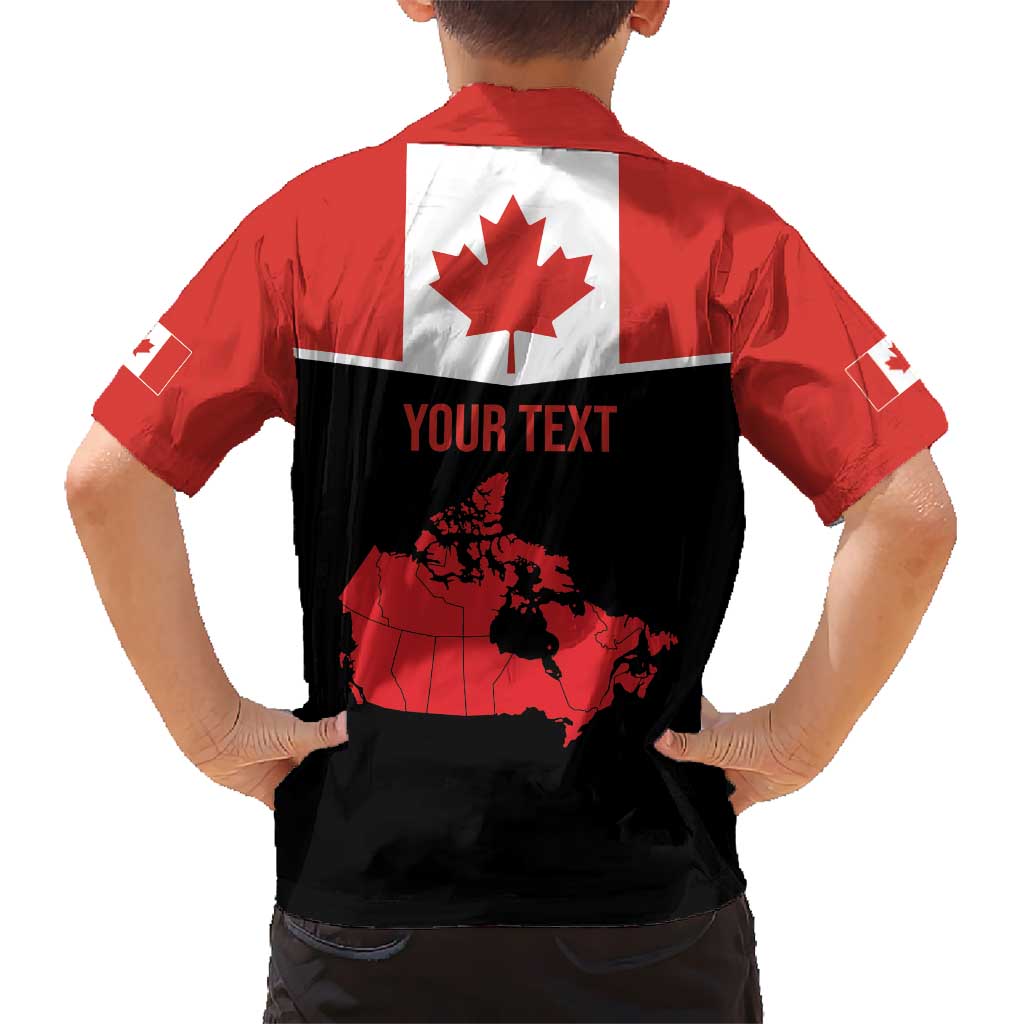 Personalized Canada Soccer Kid Hawaiian Shirt Maple Leaf and Map Style - Wonder Print Shop