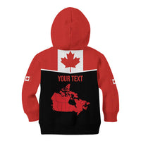 Personalized Canada Soccer Kid Hoodie Maple Leaf and Map Style - Wonder Print Shop