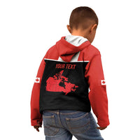 Personalized Canada Soccer Kid Hoodie Maple Leaf and Map Style - Wonder Print Shop