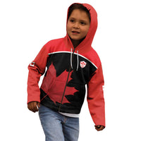 Personalized Canada Soccer Kid Hoodie Maple Leaf and Map Style - Wonder Print Shop