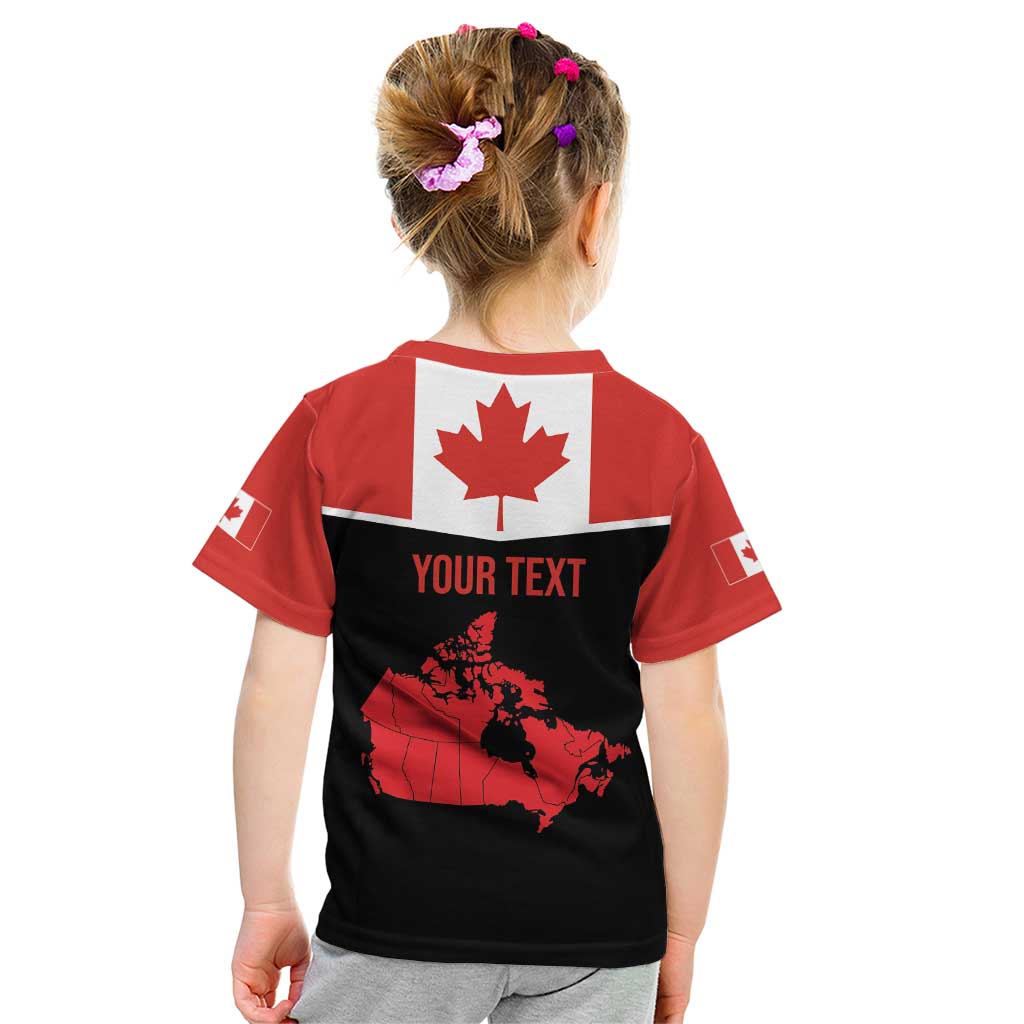 Personalized Canada Soccer Kid T Shirt Maple Leaf and Map Style - Wonder Print Shop