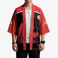 Personalized Canada Soccer Kimono Maple Leaf and Map Style - Wonder Print Shop