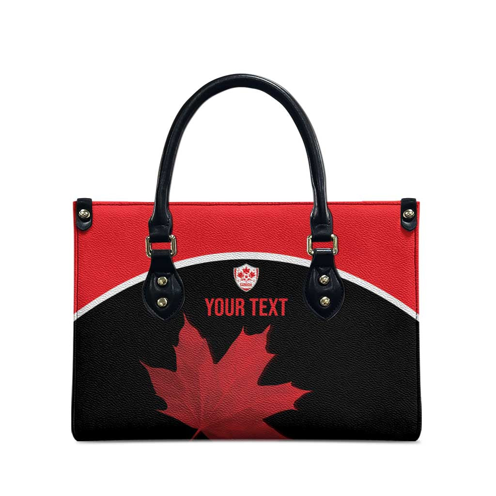 Personalized Canada Soccer Leather Bag Maple Leaf and Map Style - Wonder Print Shop