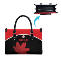 Personalized Canada Soccer Leather Bag Maple Leaf and Map Style - Wonder Print Shop