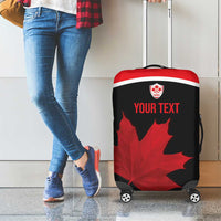 Personalized Canada Soccer Luggage Cover Maple Leaf and Map Style - Wonder Print Shop