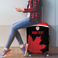Personalized Canada Soccer Luggage Cover Maple Leaf and Map Style - Wonder Print Shop