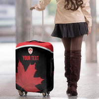 Personalized Canada Soccer Luggage Cover Maple Leaf and Map Style - Wonder Print Shop