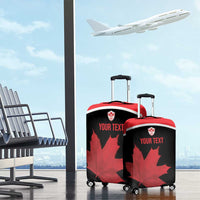 Personalized Canada Soccer Luggage Cover Maple Leaf and Map Style - Wonder Print Shop