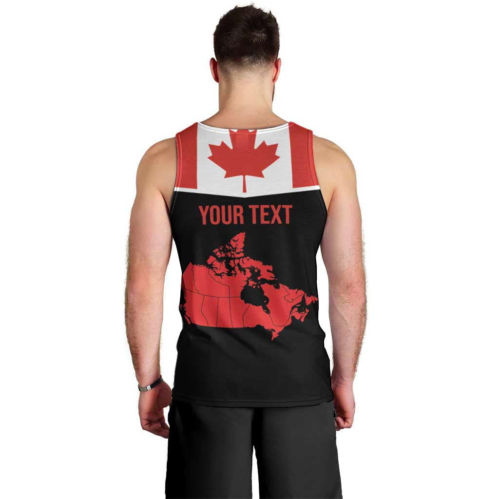 Personalized Canada Soccer Men Tank Top Maple Leaf and Map Style - Wonder Print Shop