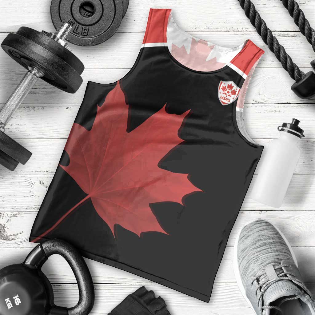 Personalized Canada Soccer Men Tank Top Maple Leaf and Map Style - Wonder Print Shop