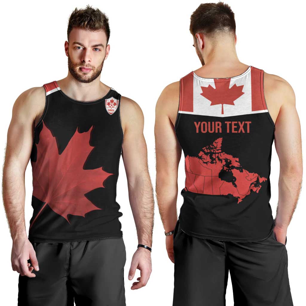 Personalized Canada Soccer Men Tank Top Maple Leaf and Map Style - Wonder Print Shop