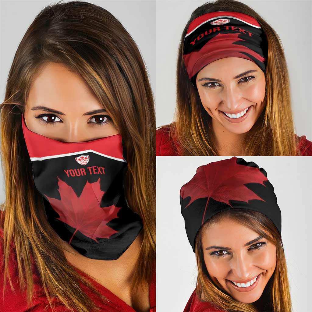 Personalized Canada Soccer Neck Gaiter Maple Leaf and Map Style - Wonder Print Shop
