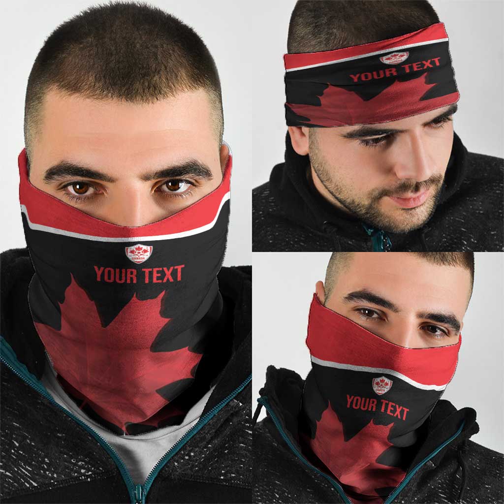 Personalized Canada Soccer Neck Gaiter Maple Leaf and Map Style - Wonder Print Shop