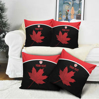 Personalized Canada Soccer Pillow Cover Maple Leaf and Map Style - Wonder Print Shop
