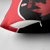 Personalized Canada Soccer Pillow Cover Maple Leaf and Map Style - Wonder Print Shop