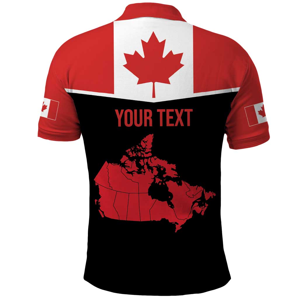 Personalized Canada Soccer Polo Shirt Maple Leaf and Map Style - Wonder Print Shop