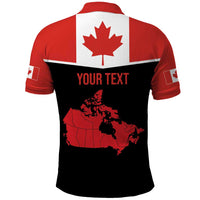 Personalized Canada Soccer Polo Shirt Maple Leaf and Map Style - Wonder Print Shop
