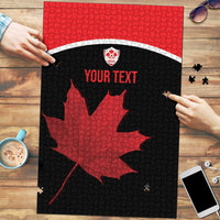 Personalized Canada Soccer Puzzle Maple Leaf and Map Style - Wonder Print Shop