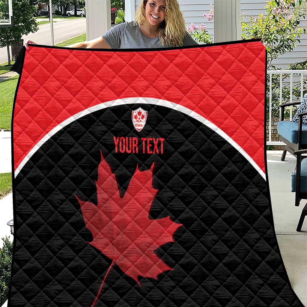 Personalized Canada Soccer Quilt Maple Leaf and Map Style - Wonder Print Shop