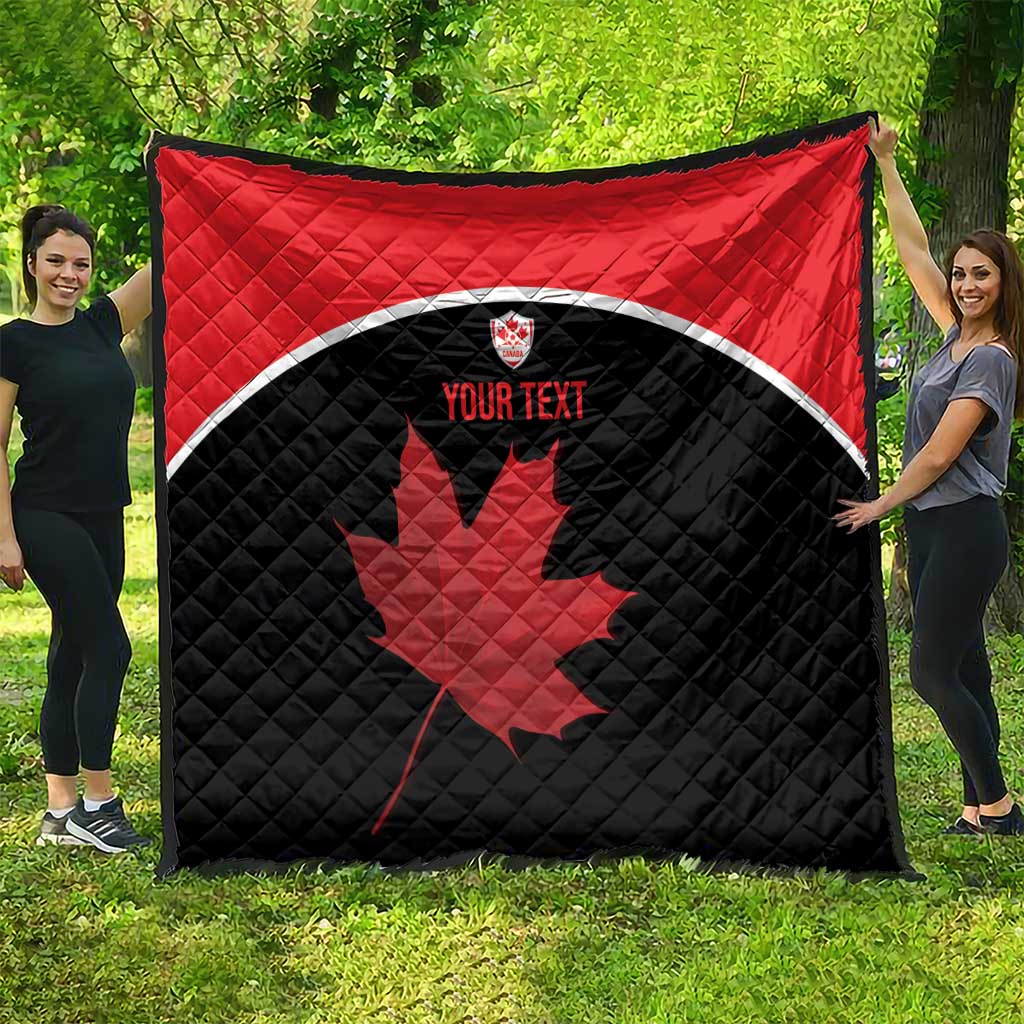 Personalized Canada Soccer Quilt Maple Leaf and Map Style - Wonder Print Shop