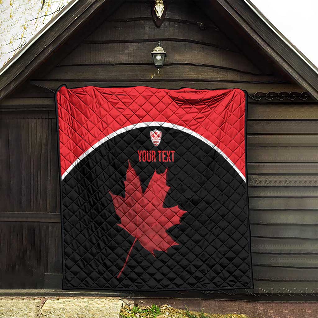 Personalized Canada Soccer Quilt Maple Leaf and Map Style - Wonder Print Shop