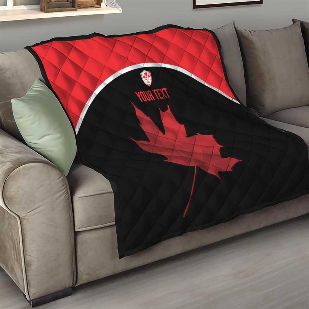 Personalized Canada Soccer Quilt Maple Leaf and Map Style - Wonder Print Shop