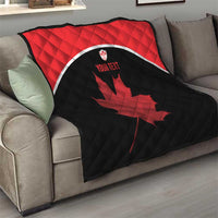 Personalized Canada Soccer Quilt Maple Leaf and Map Style - Wonder Print Shop