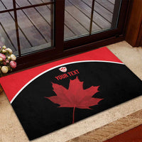 Personalized Canada Soccer Rubber Doormat Maple Leaf and Map Style - Wonder Print Shop