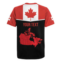 Personalized Canada Soccer Rugby Jersey Maple Leaf and Map Style - Wonder Print Shop