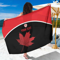 Personalized Canada Soccer Sarong Maple Leaf and Map Style - Wonder Print Shop