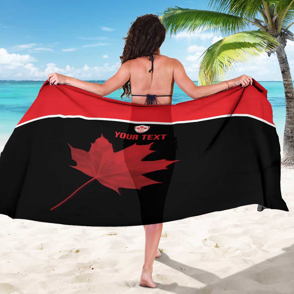 Personalized Canada Soccer Sarong Maple Leaf and Map Style - Wonder Print Shop