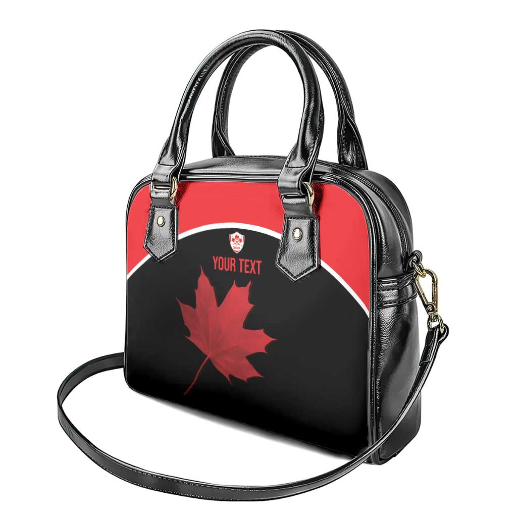 Personalized Canada Soccer Shoulder Handbag Maple Leaf and Map Style - Wonder Print Shop