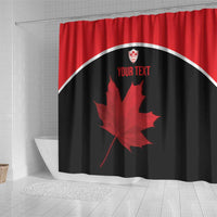 Personalized Canada Soccer Shower Curtain Maple Leaf and Map Style - Wonder Print Shop