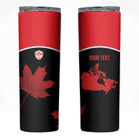 Personalized Canada Soccer Skinny Tumbler Maple Leaf and Map Style - Wonder Print Shop