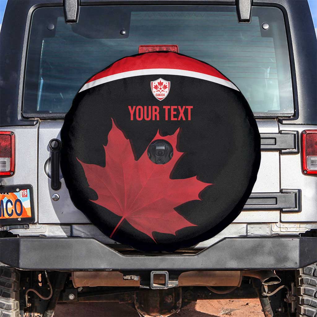 Personalized Canada Soccer Spare Tire Cover Maple Leaf and Map Style - Wonder Print Shop