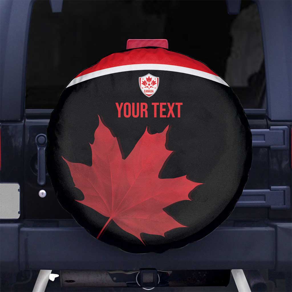 Personalized Canada Soccer Spare Tire Cover Maple Leaf and Map Style - Wonder Print Shop