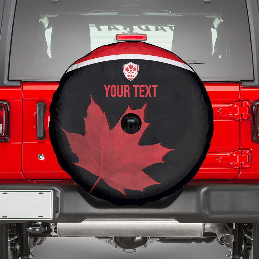 Personalized Canada Soccer Spare Tire Cover Maple Leaf and Map Style - Wonder Print Shop
