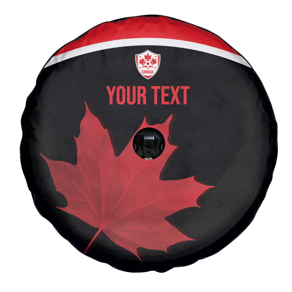Personalized Canada Soccer Spare Tire Cover Maple Leaf and Map Style - Wonder Print Shop