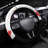 Canada Soccer Steering Wheel Cover Maple Leaf and Map Style - Wonder Print Shop
