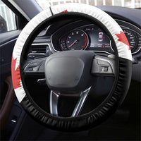 Canada Soccer Steering Wheel Cover Maple Leaf and Map Style - Wonder Print Shop
