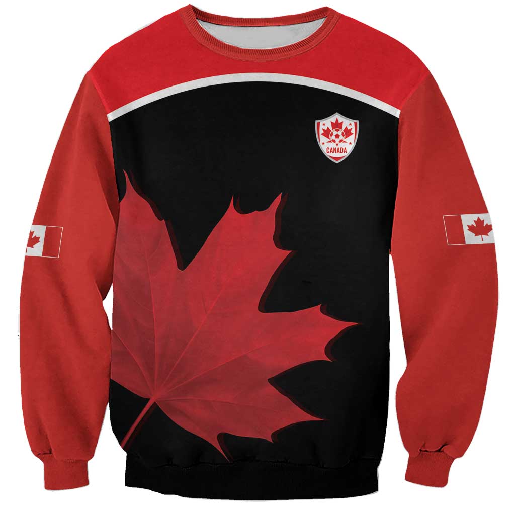 Personalized Canada Soccer Sweatshirt Maple Leaf and Map Style - Wonder Print Shop