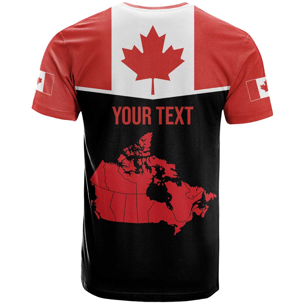 Personalized Canada Soccer T Shirt Maple Leaf and Map Style - Wonder Print Shop