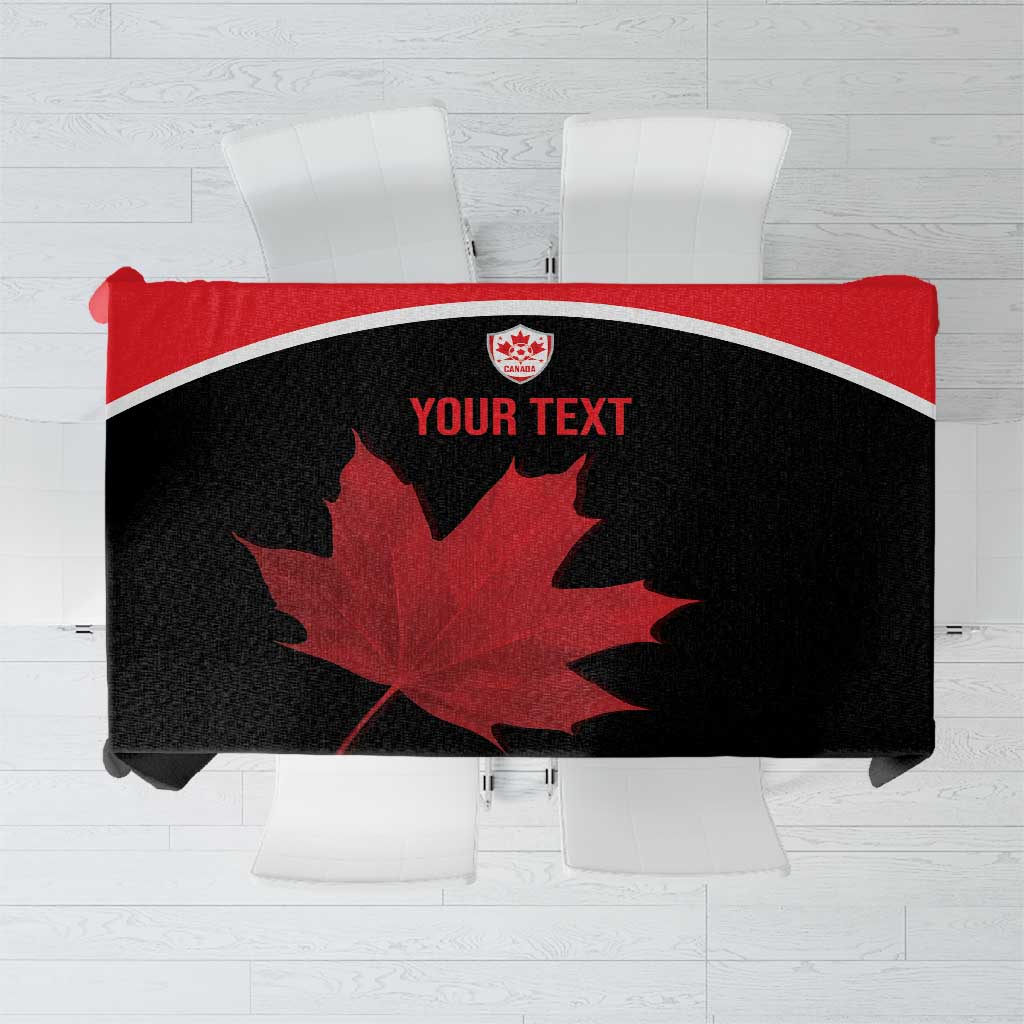 Personalized Canada Soccer Tablecloth Maple Leaf and Map Style - Wonder Print Shop