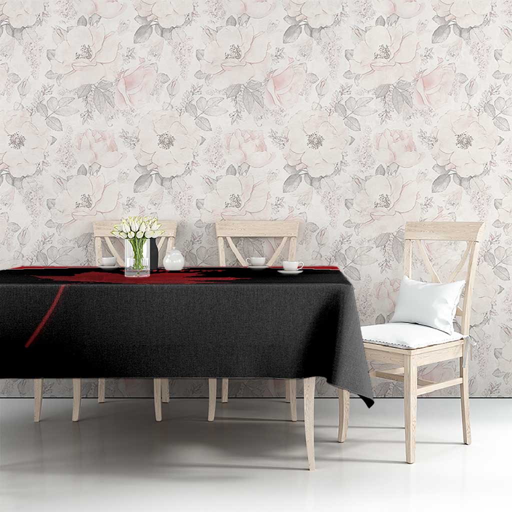 Personalized Canada Soccer Tablecloth Maple Leaf and Map Style - Wonder Print Shop