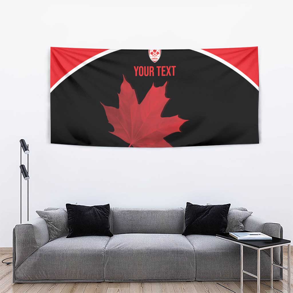 Personalized Canada Soccer Tapestry Maple Leaf and Map Style - Wonder Print Shop