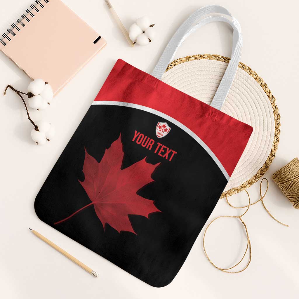 Personalized Canada Soccer Tote Bag Maple Leaf and Map Style - Wonder Print Shop