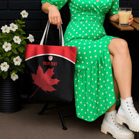 Personalized Canada Soccer Tote Bag Maple Leaf and Map Style - Wonder Print Shop