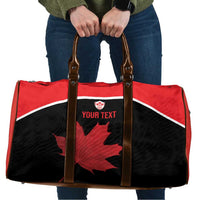 Personalized Canada Soccer Travel Bag Maple Leaf and Map Style - Wonder Print Shop